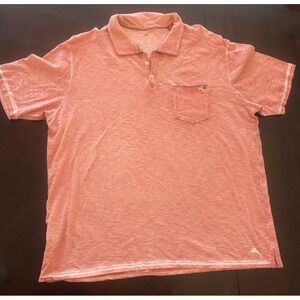 Tommy Bahama Polo Men's XL Island Modern Fit Peach Orange Short Sleeve